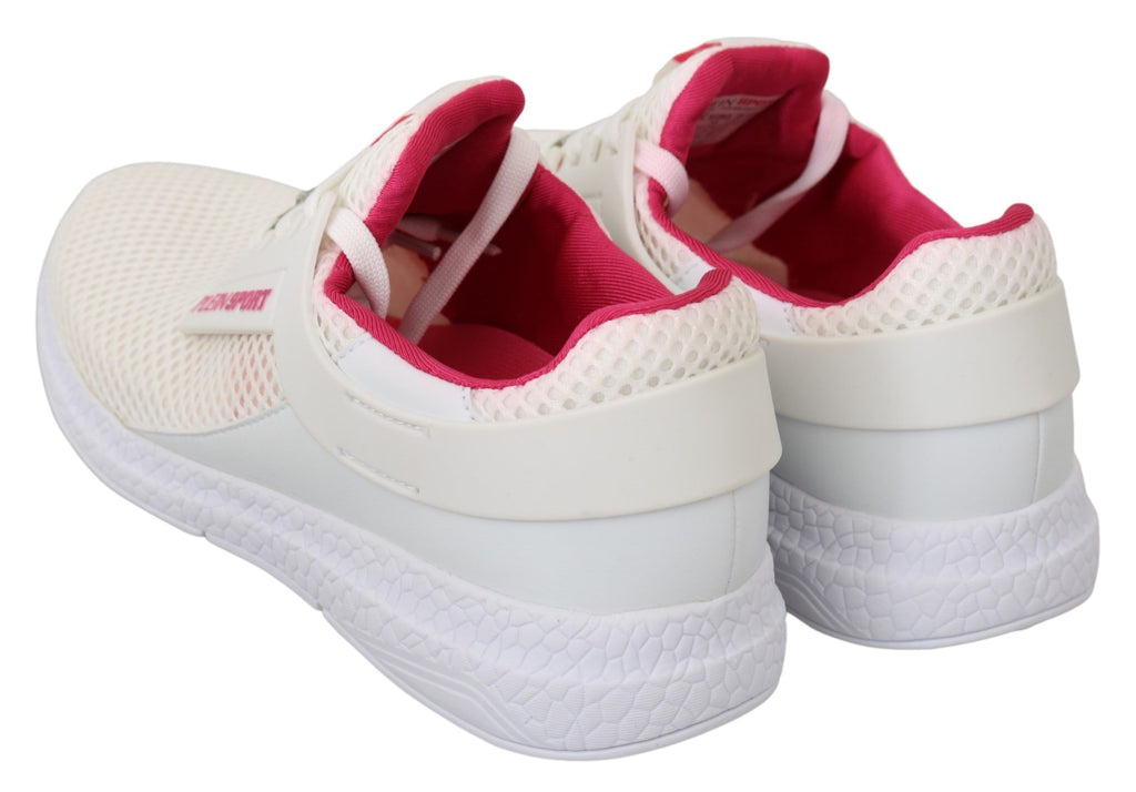 Chaussures Baskets Philipp Plein Becky en Polyester Blanc et Rose