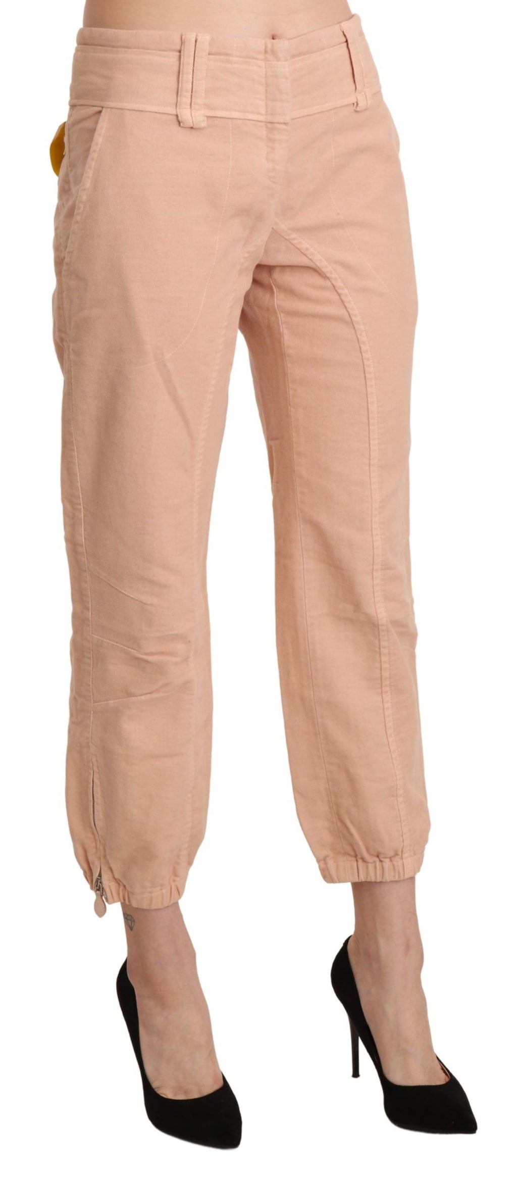 Ermanno Scervino Beige Cropped Pants for Women side view
