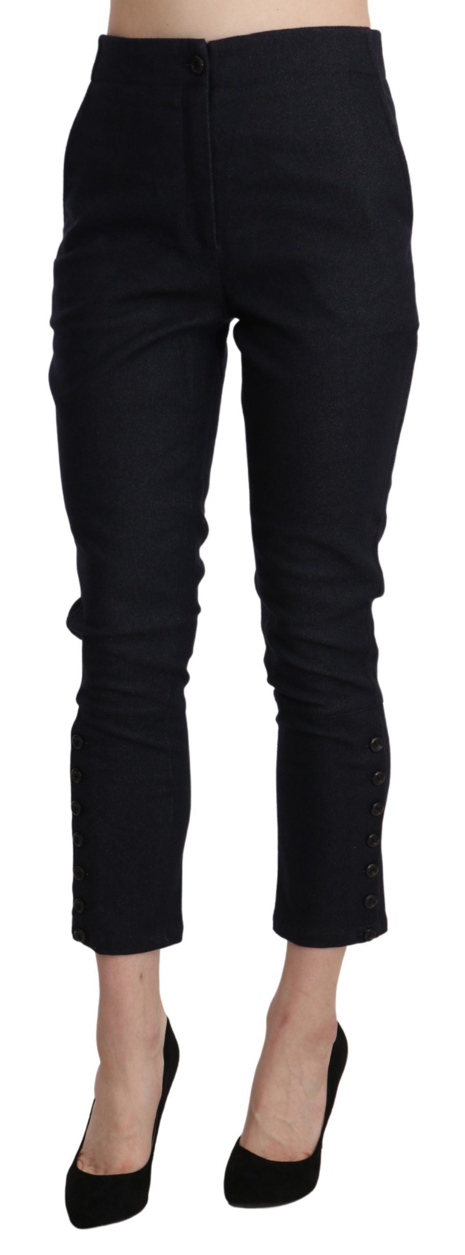 Ermanno Scervino Black Cropped Pants for Women alternate view