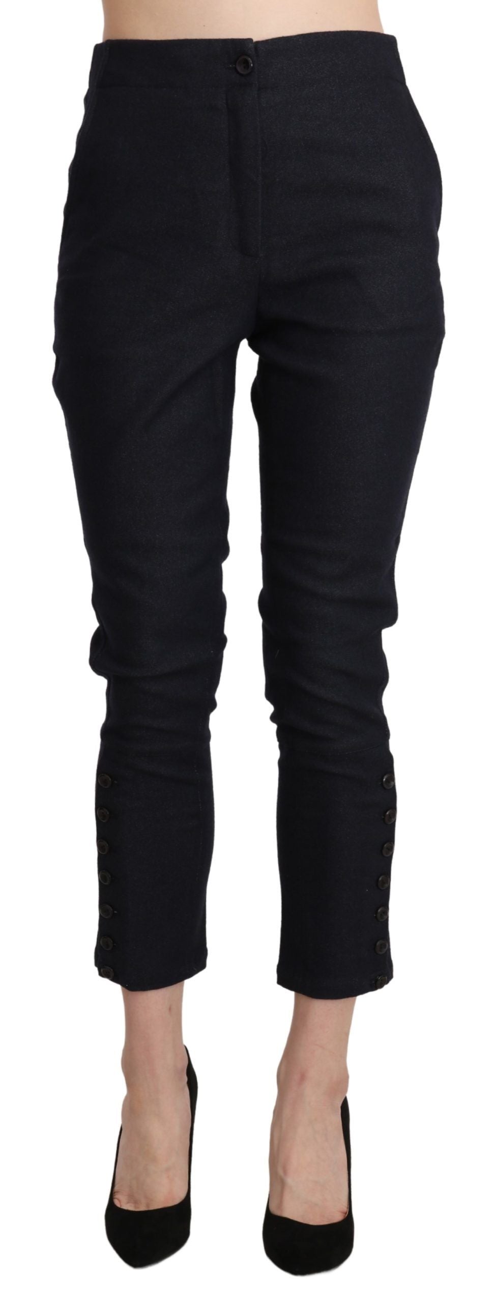 Ermanno Scervino Black Cropped Pants for Women