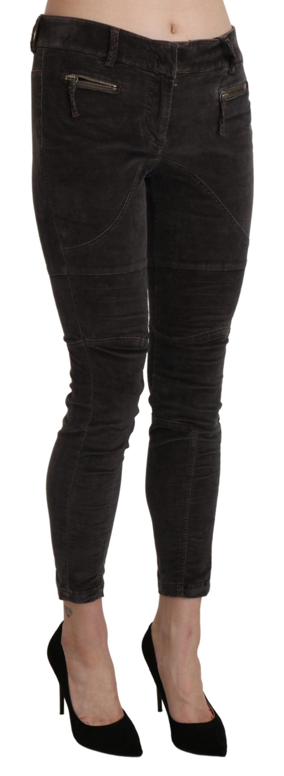 Ermanno Scervino Brown Cropped Pants for Women side view