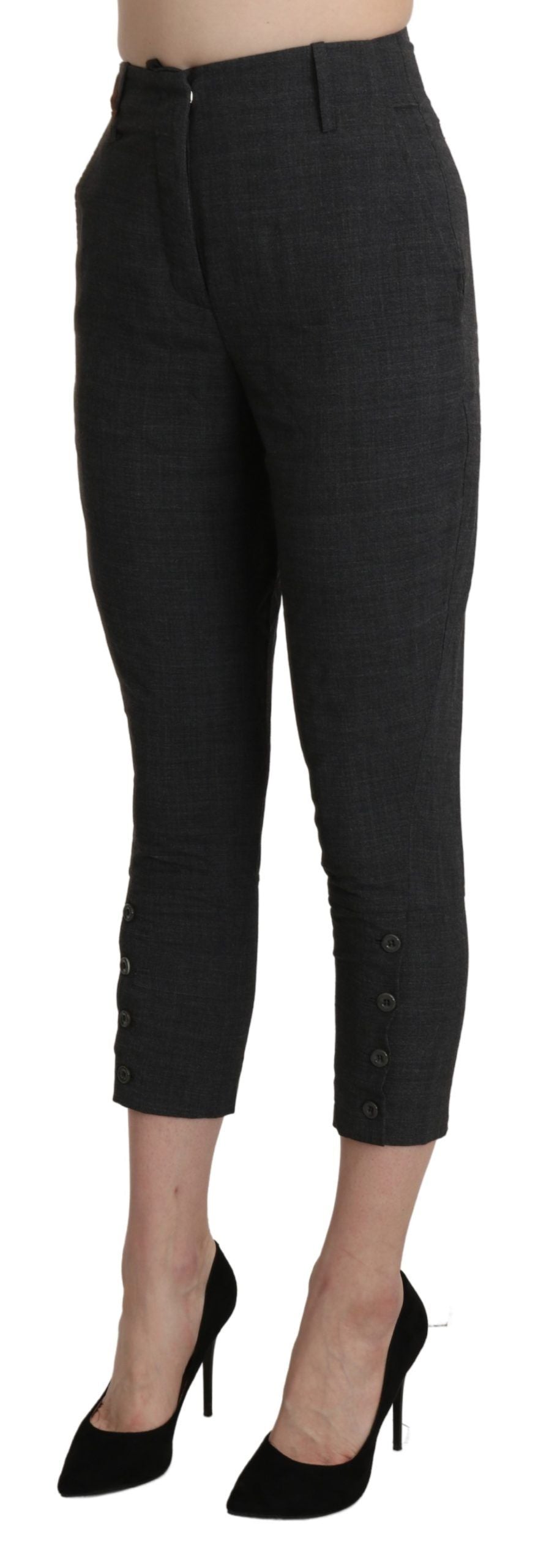 Ermanno Scervino Black Cropped Pants for Women alternate view