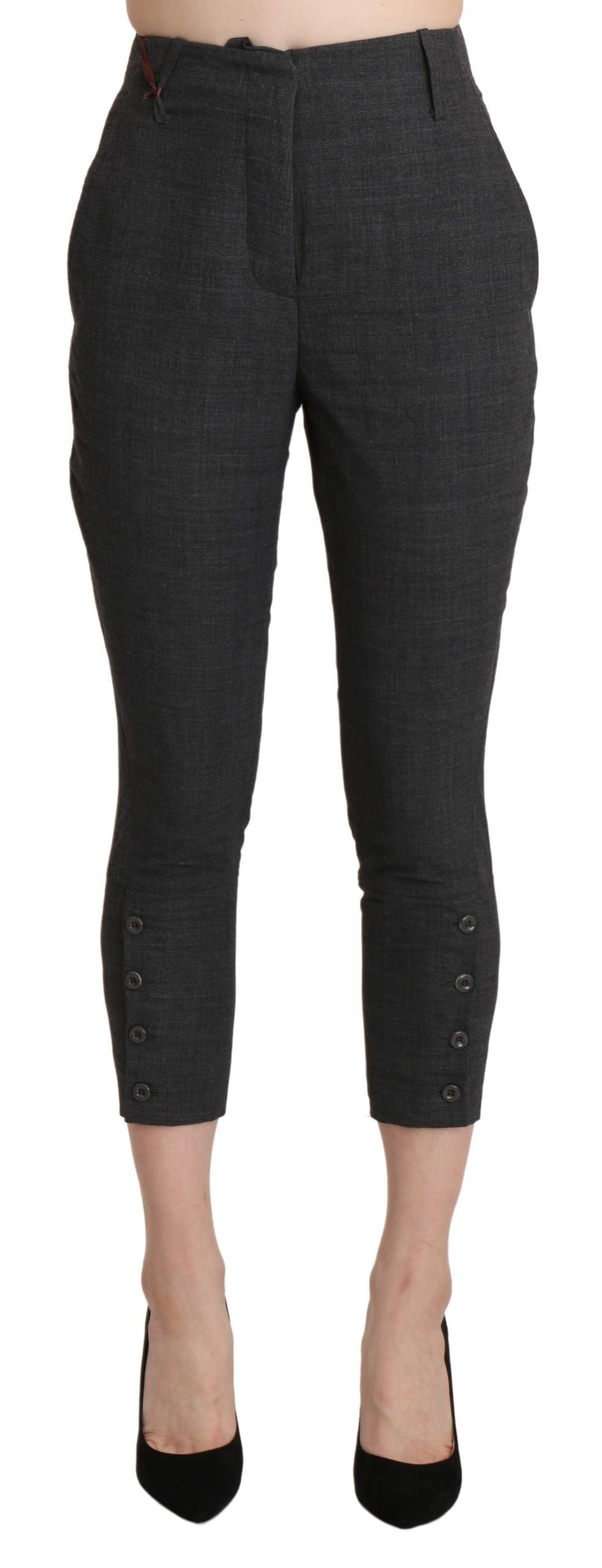 Ermanno Scervino Black Cropped Pants for Women