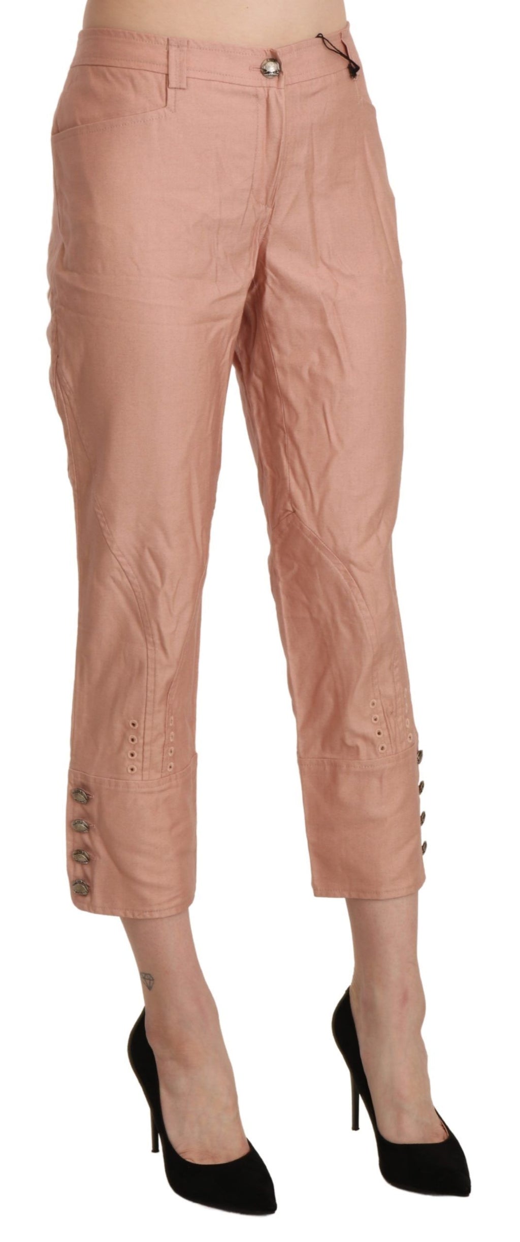 Ermanno Scervino Pink Cropped Pants for Women side view