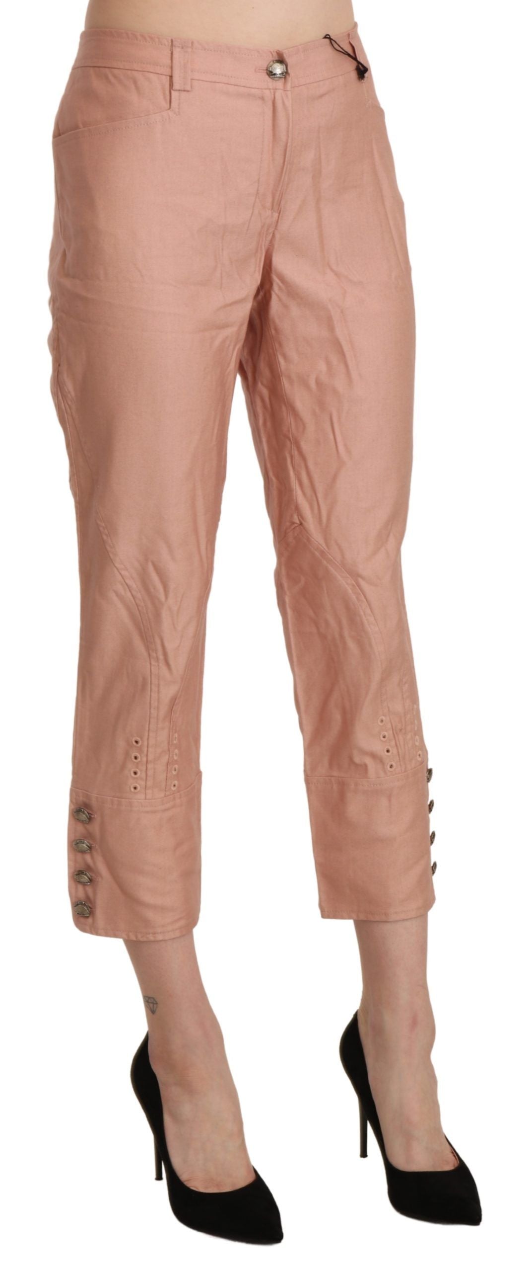 Ermanno Scervino Pink Cropped Pants for Women side view
