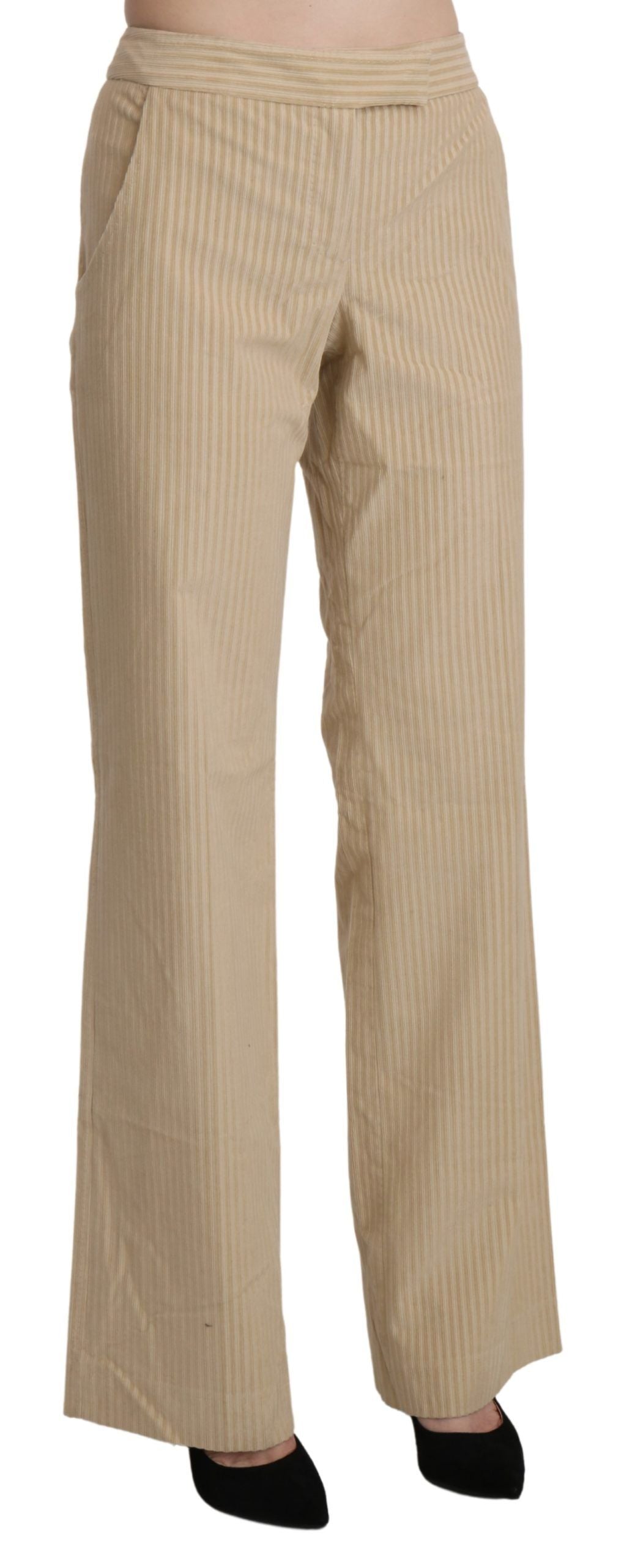 Ermanno Scervino Beige Flared Pants for Women side view