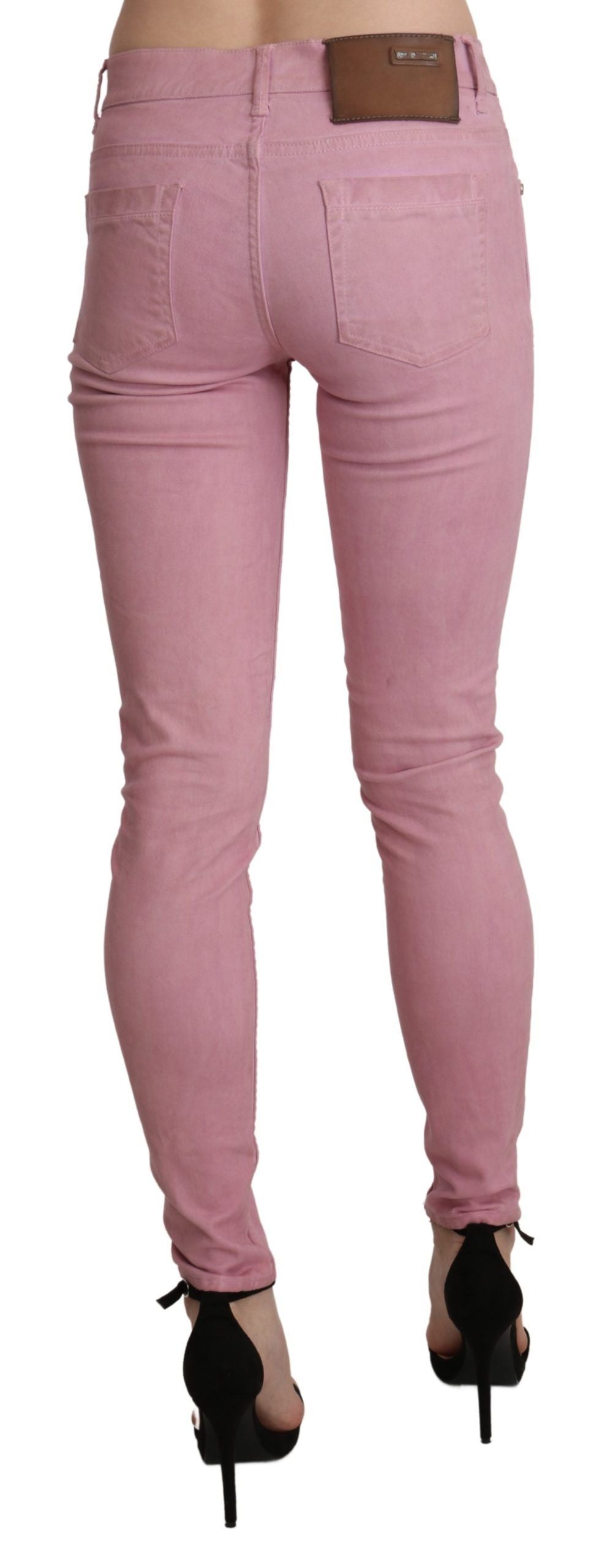 Acht Pink Skinny Jeans for Women detail view