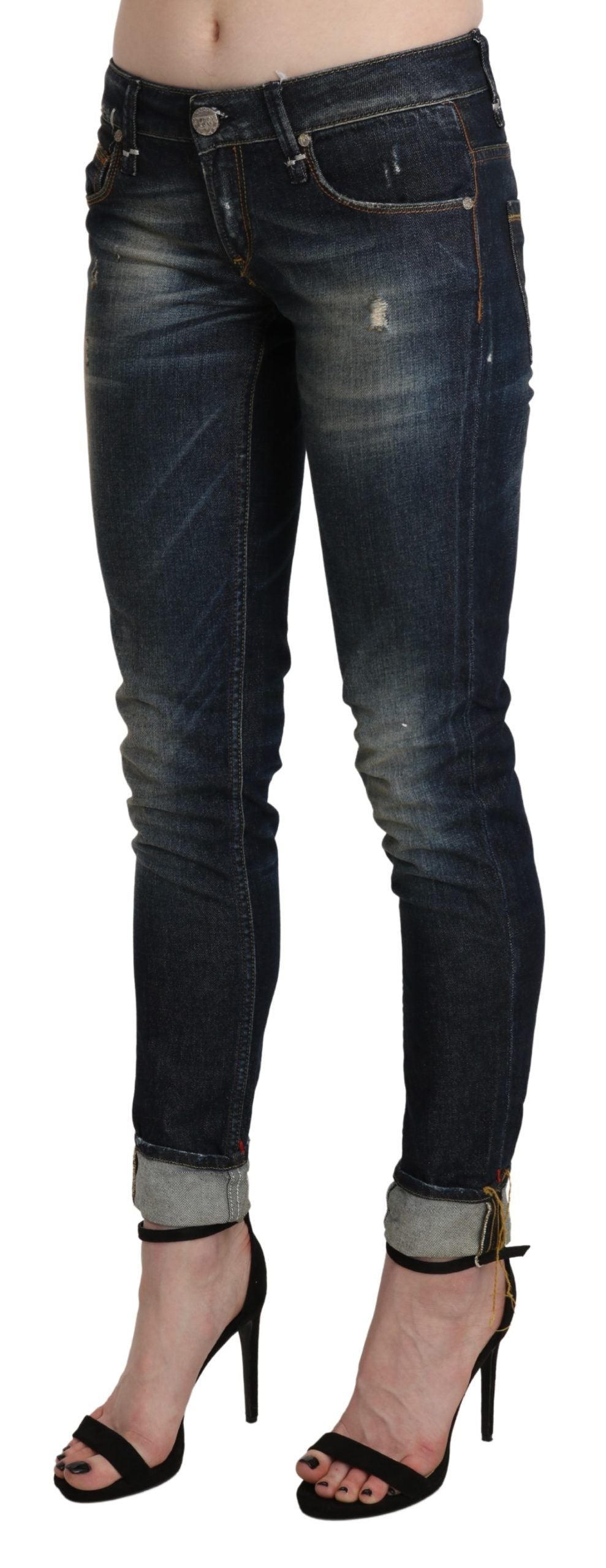 Acht Blue Skinny Jeans for Women alternate view