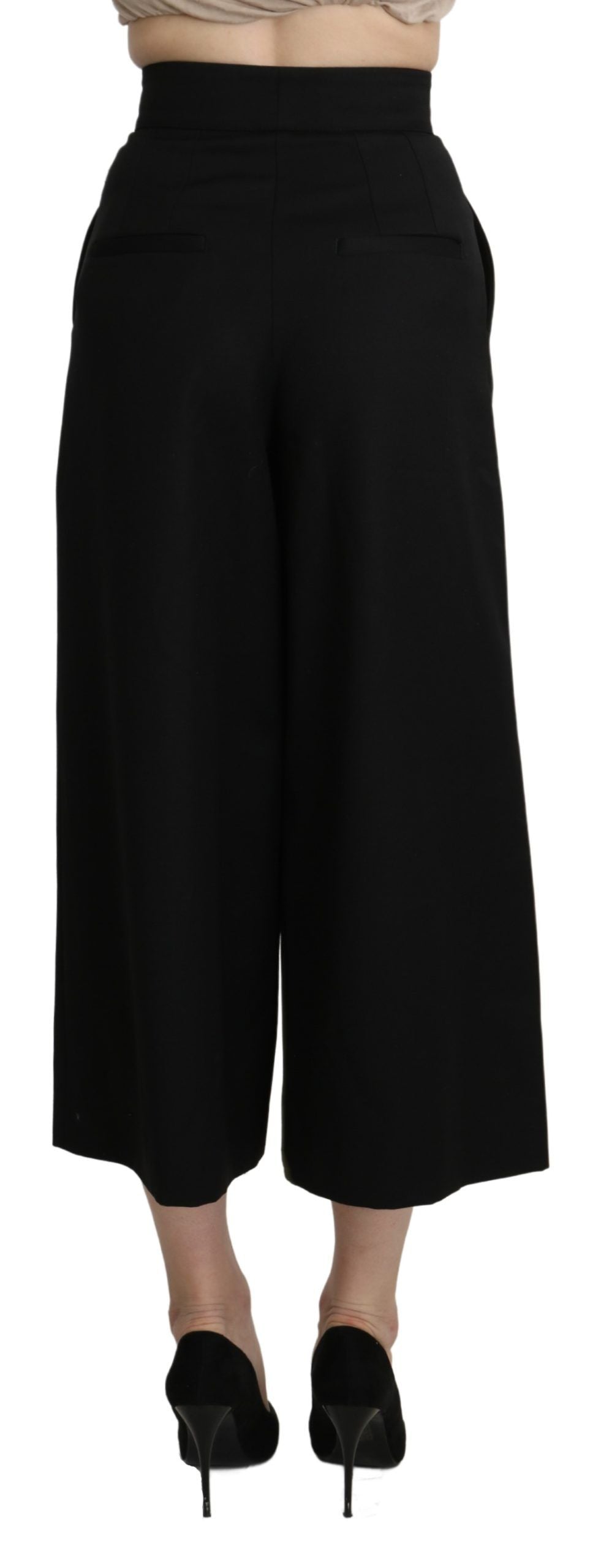 Dolce & Gabbana Black Cropped Pants for Women side view