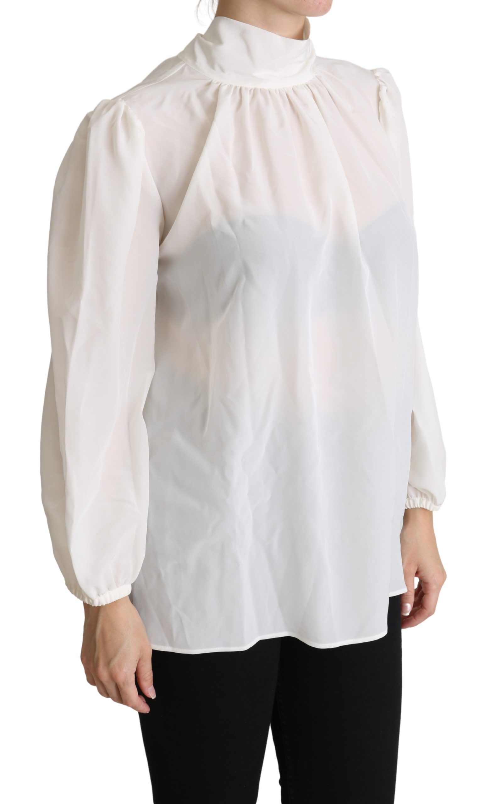 Dolce & Gabbana White Long Sleeve T-Shirt for Women alternate view