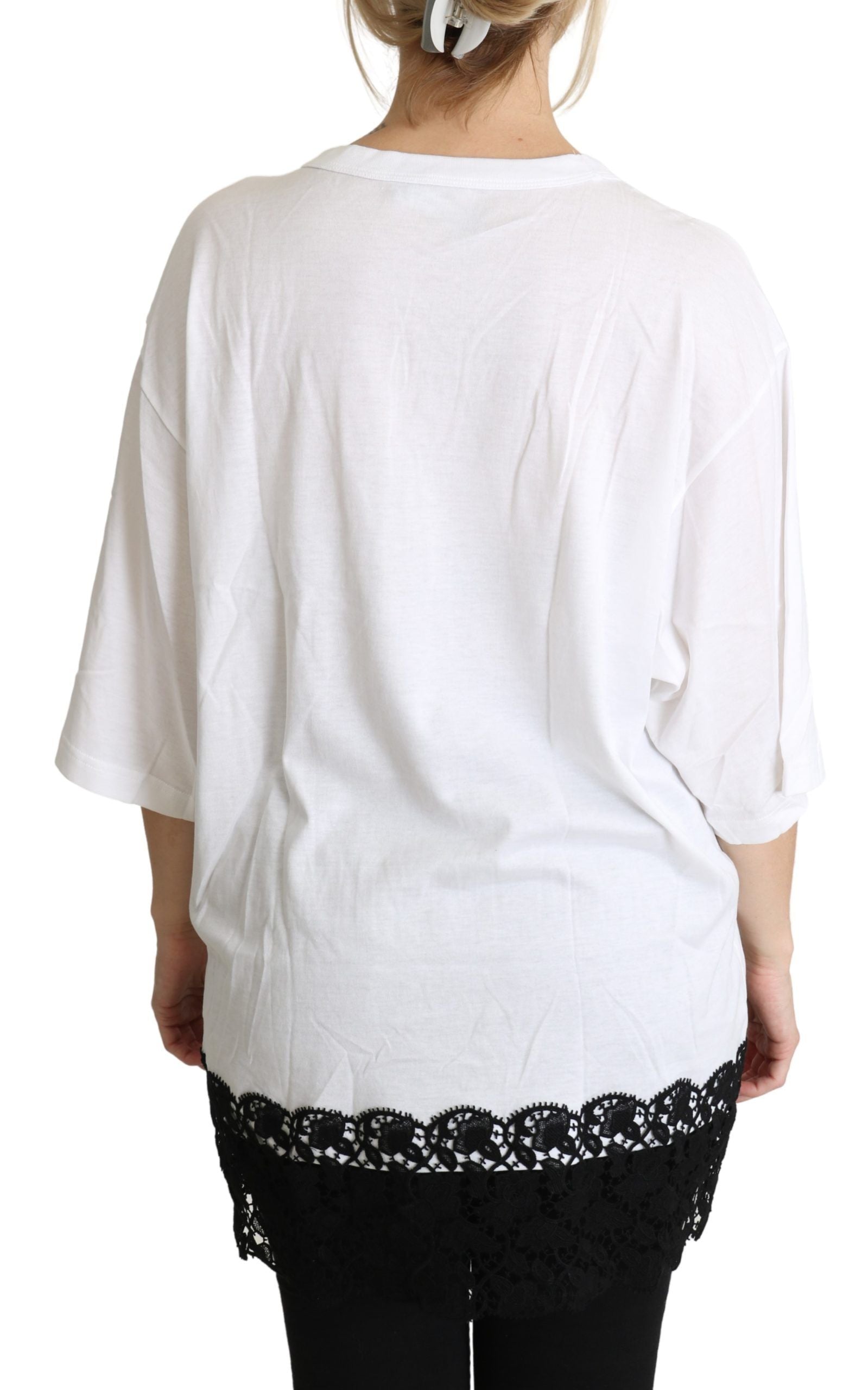 Dolce & Gabbana White T-Shirt for Women side view