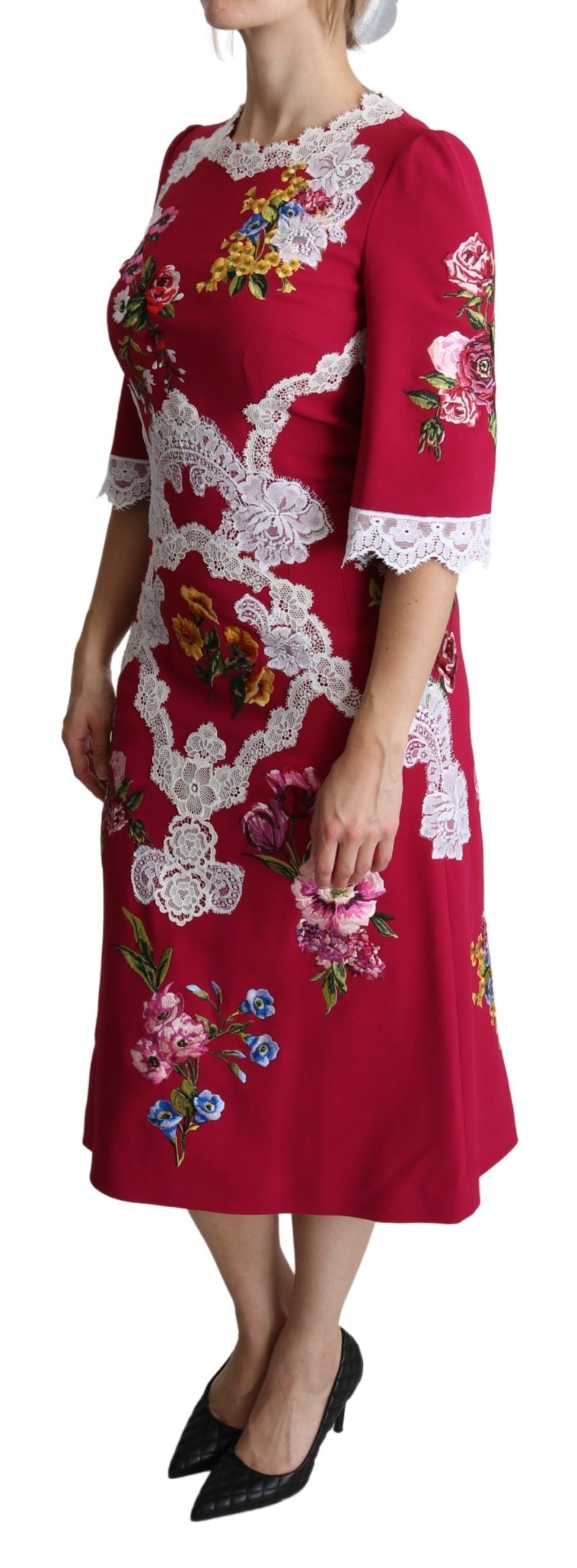 Dolce & Gabbana Red Midi Dress for Women detail view