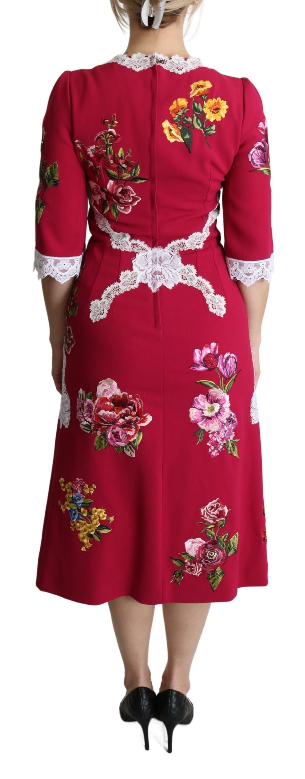 Dolce & Gabbana Red Midi Dress for Women side view