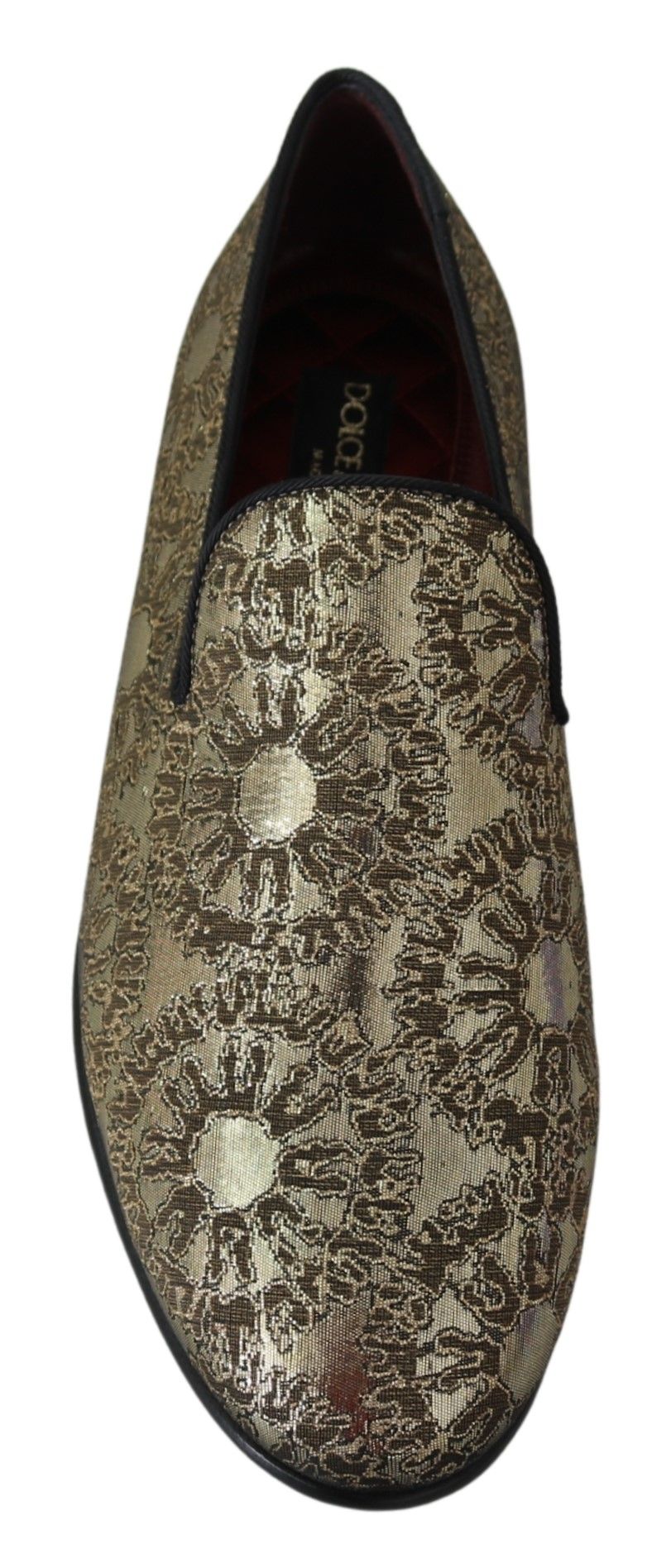 Dolce & Gabbana Gold Slip On Loafers for Men detail view
