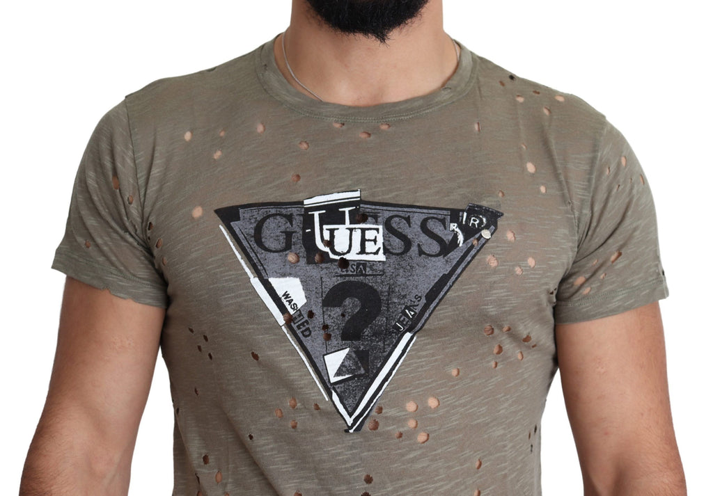 Guess Brown T-Shirt for Men side view
