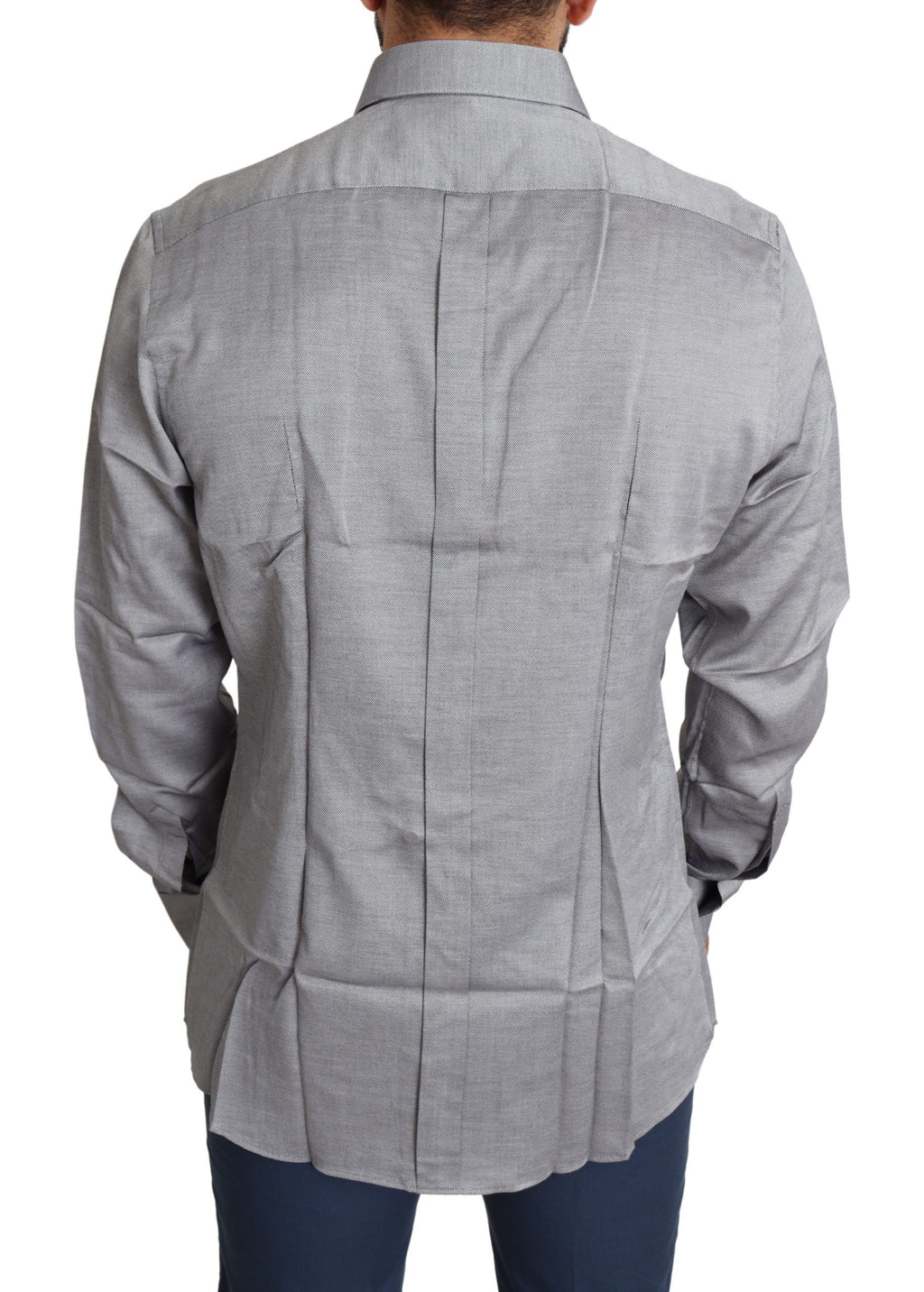 Chemise habillée Dolce & Gabbana GOLD pour homme en coton gris