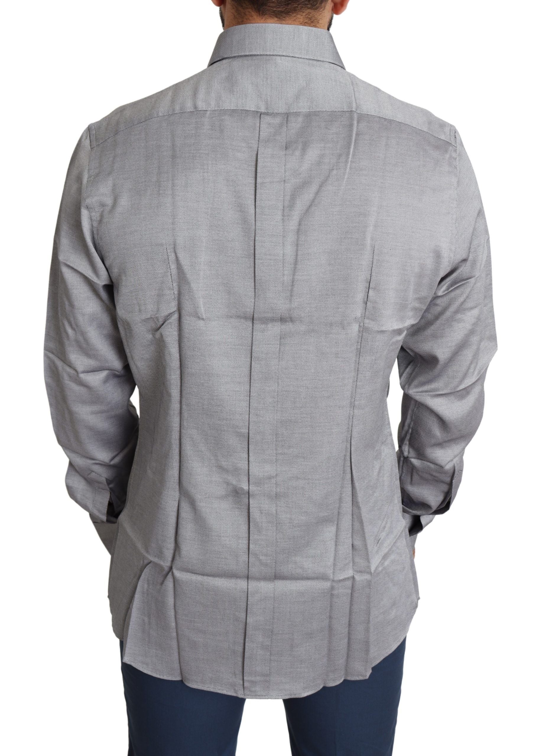 Chemise habillée Dolce & Gabbana GOLD pour homme en coton gris