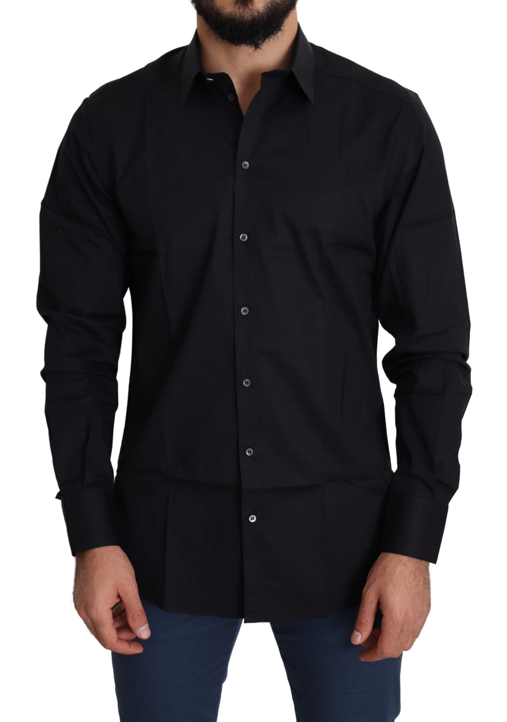 Dolce & Gabbana Black Dress Shirt for Men