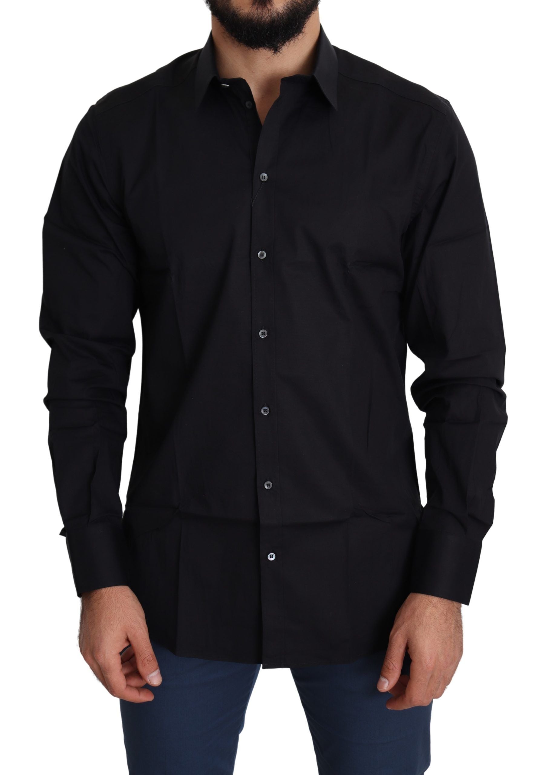 Dolce & Gabbana Black Dress Shirt for Men