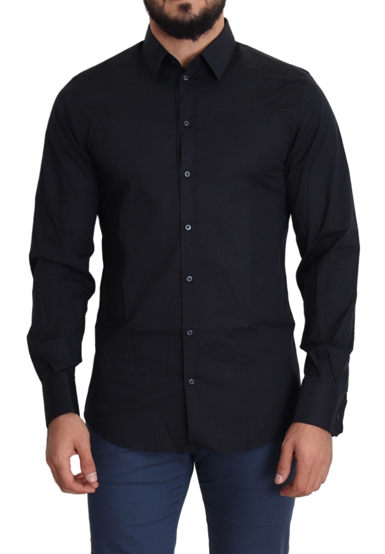 Dolce & Gabbana Black Dress Shirt for Men