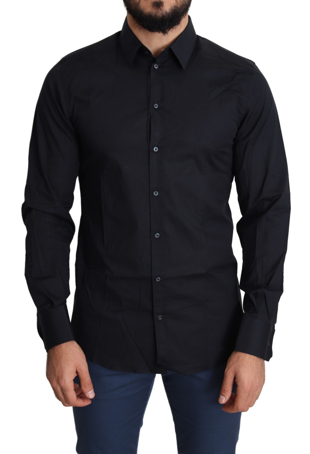 Dolce & Gabbana Black Dress Shirt for Men side view