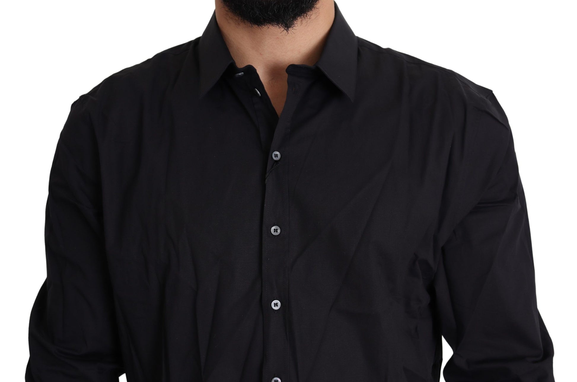 Dolce & Gabbana Black Dress Shirt for Men side view