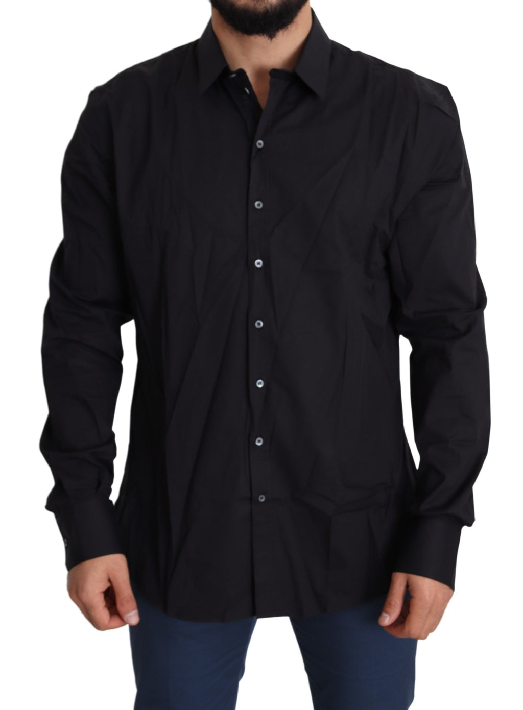 Dolce & Gabbana Black Dress Shirt for Men