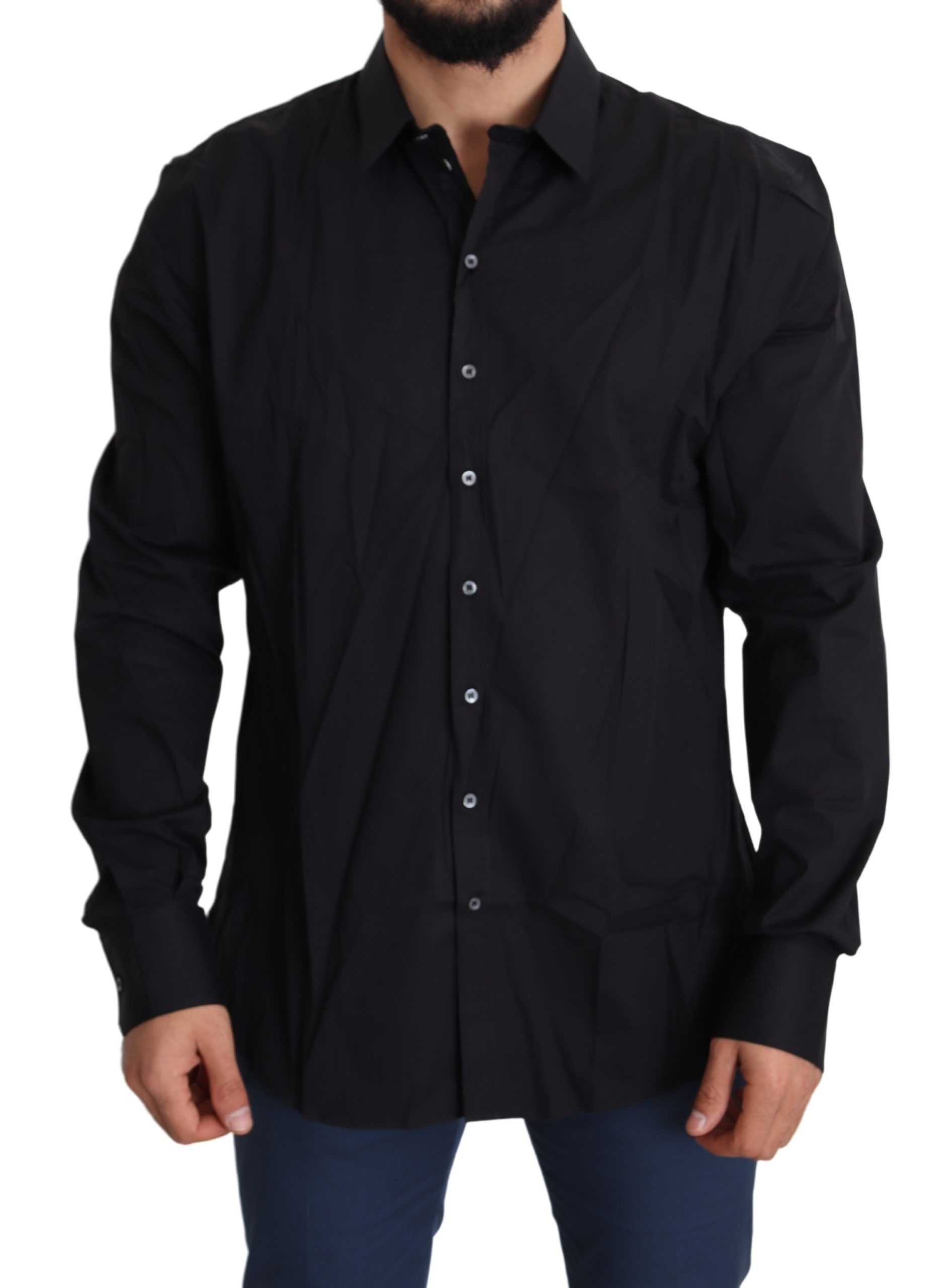 Dolce & Gabbana Black Dress Shirt for Men