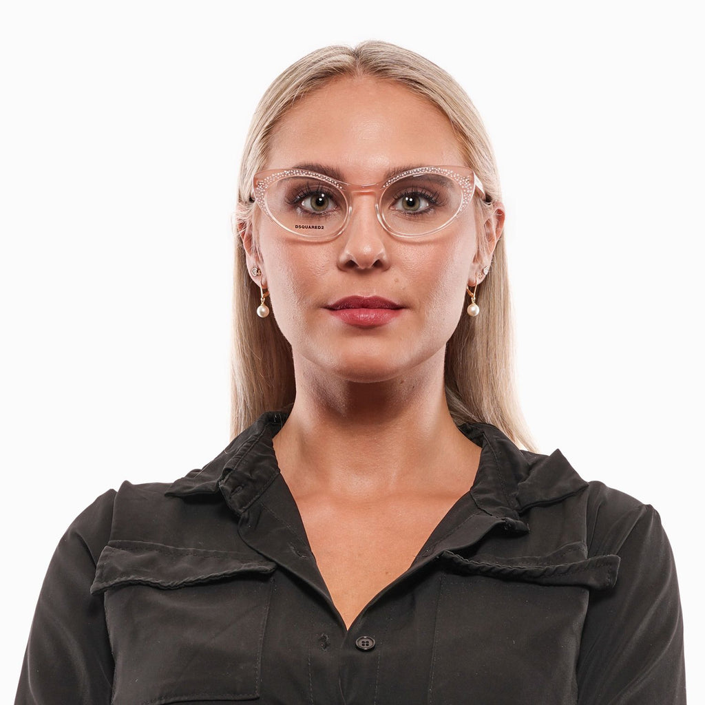 Dsquared² Pink Glasses Frames for Women side view