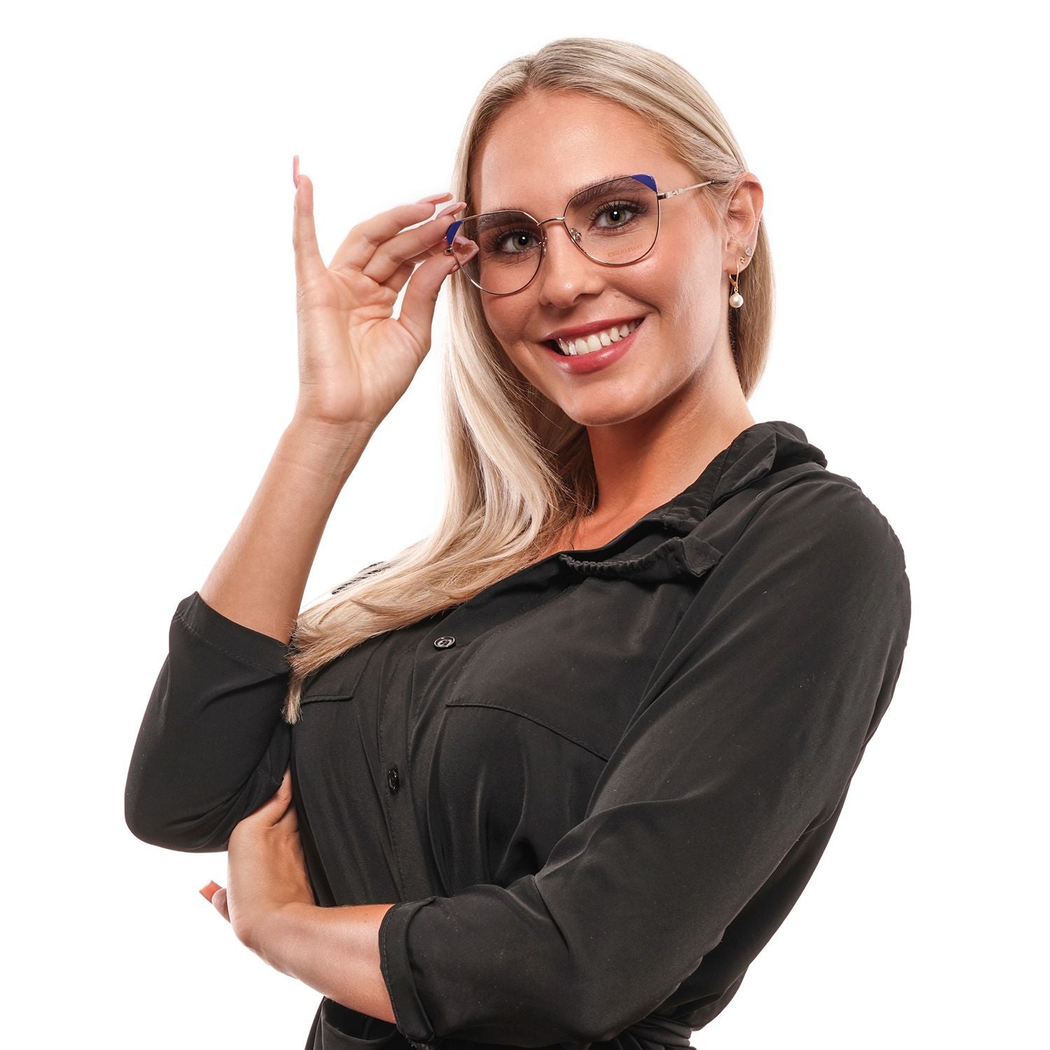 Emilio Pucci Gold Glasses Frames for Women side view
