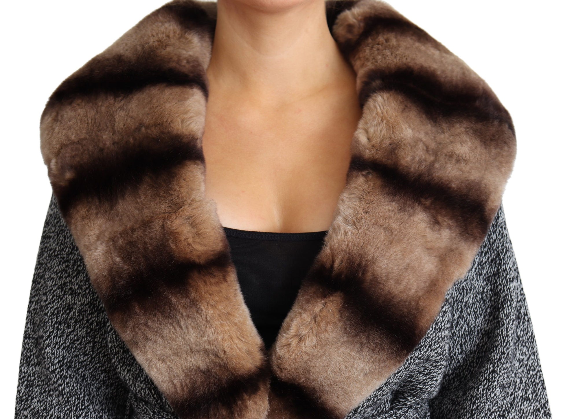 Dolce & Gabbana Grey Coat for Women side view