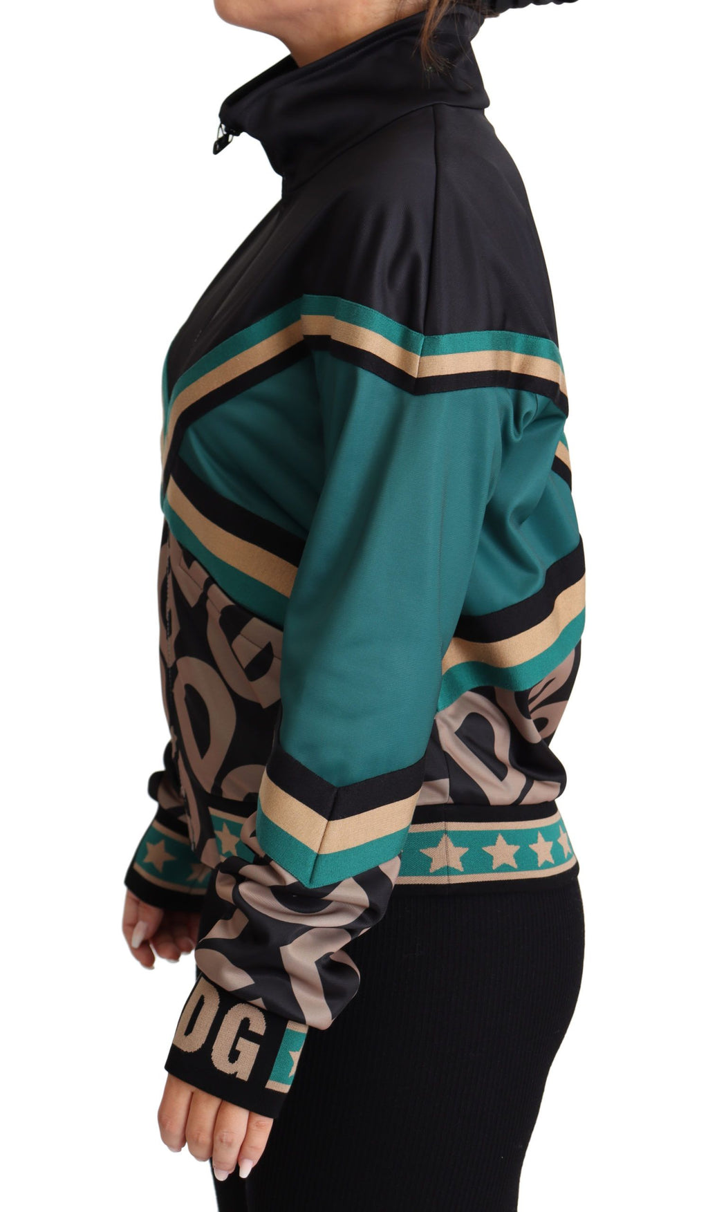Blouson bomber Dolce & Gabbana multicolore avec logo DG Mania