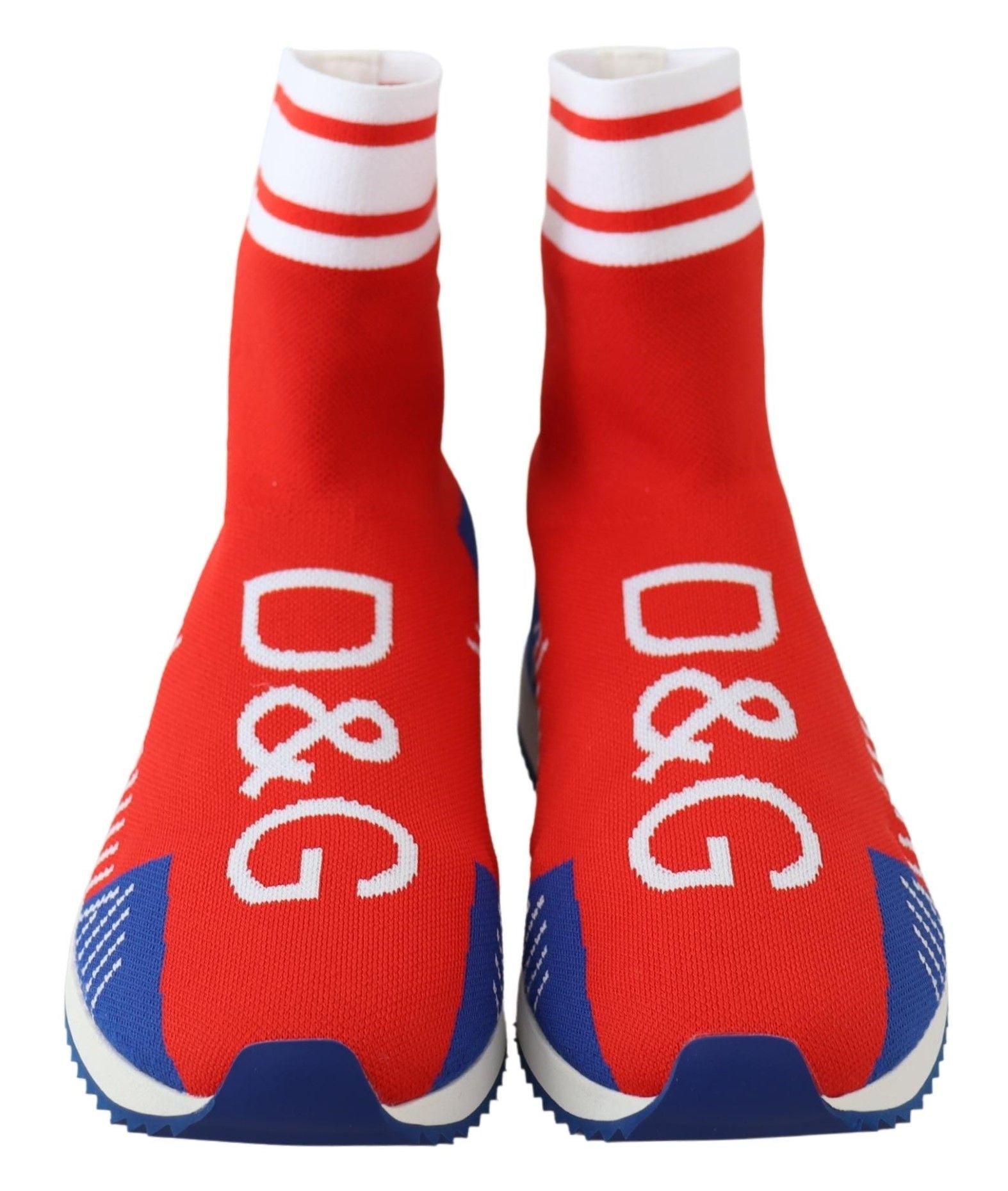 Baskets chaussettes Dolce & Gabbana Sorrento bleues rouges à logo