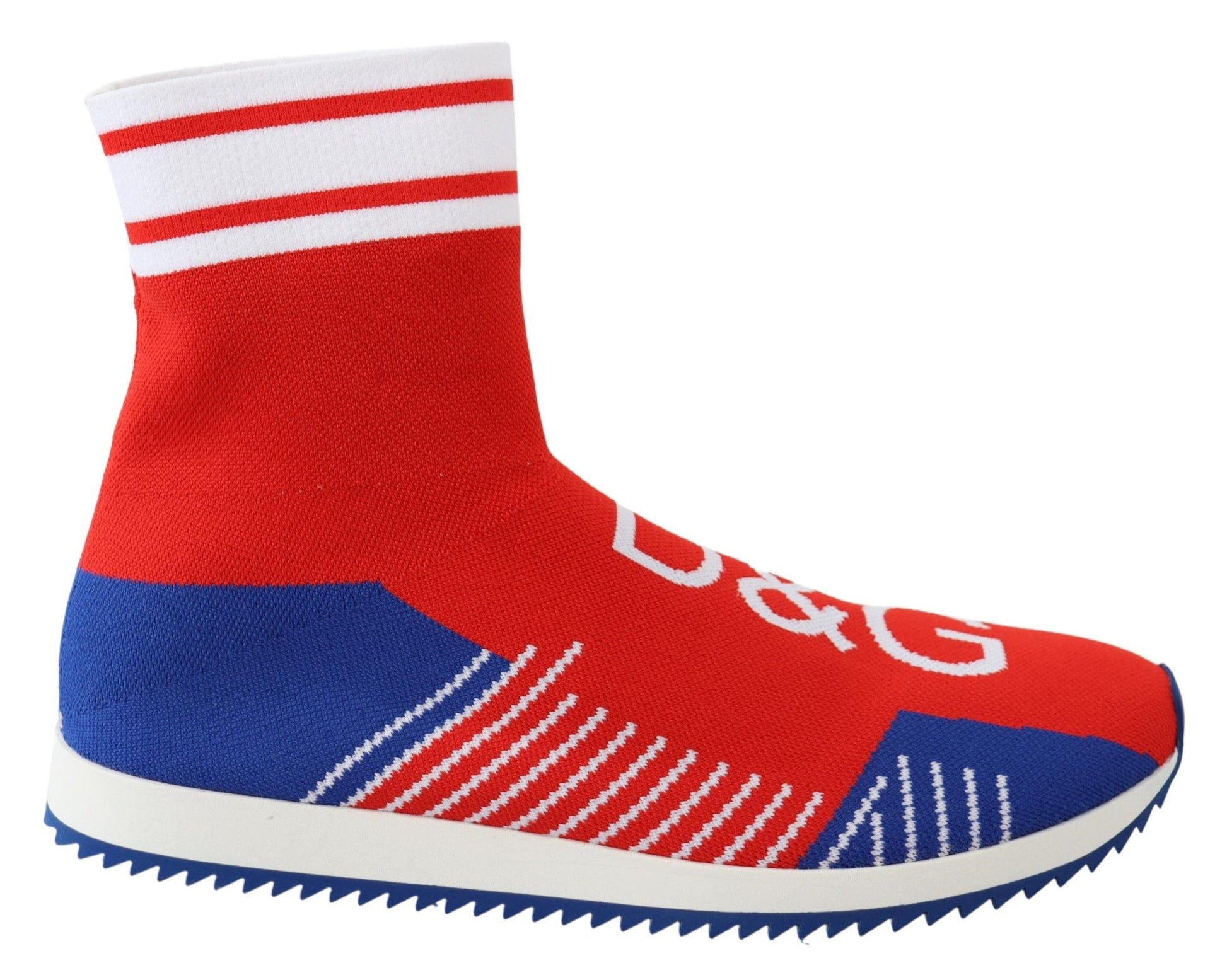 Baskets chaussettes Dolce & Gabbana Sorrento bleues rouges à logo