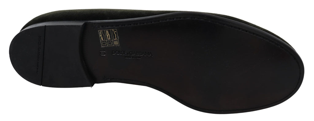 Dolce & Gabbana Green Slip On Loafers for Men alternate view