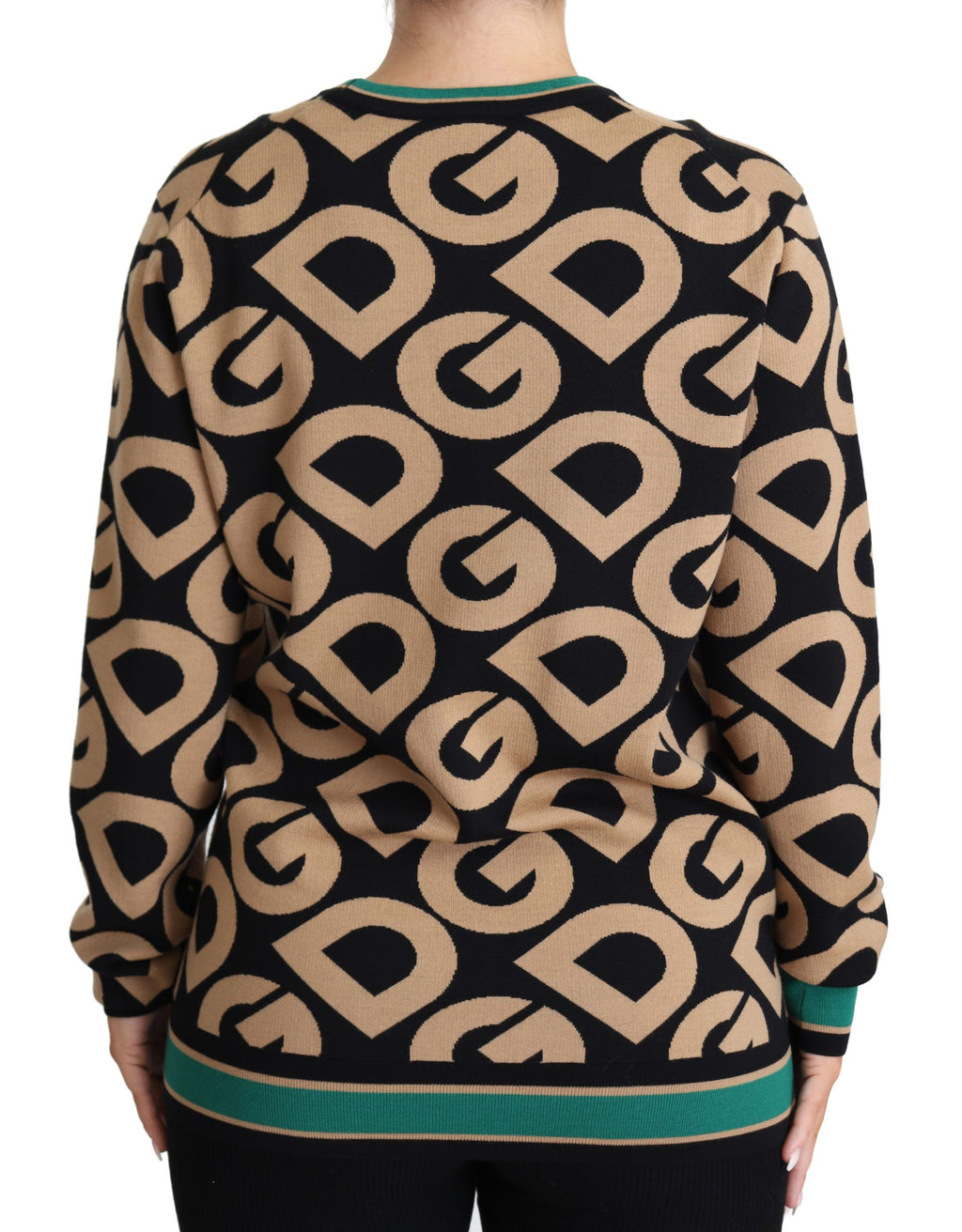 Pull col rond en laine multicolore DG Mania Dolce & Gabbana