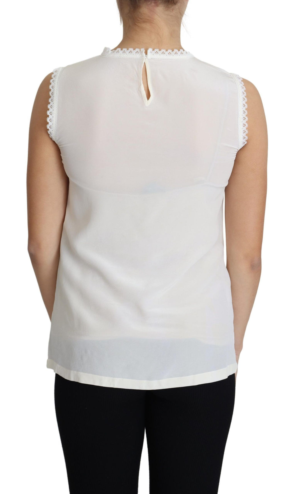 Dolce & Gabbana White Sleeveless T-Shirt for Women alternate view