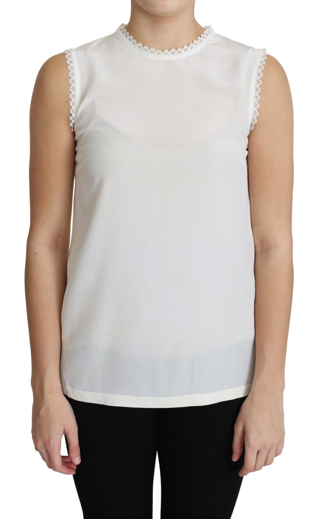 Dolce & Gabbana White Sleeveless T-Shirt for Women