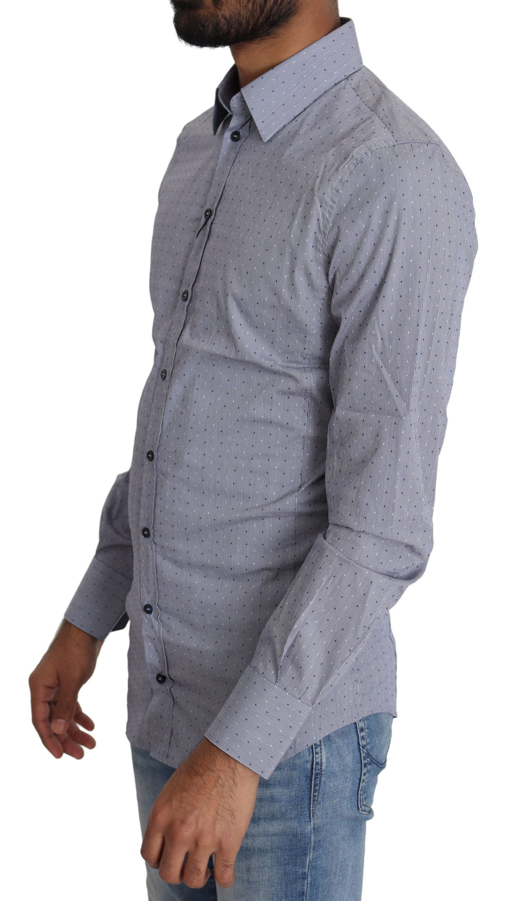 Dolce & Gabbana Grey Dress Shirt for Men side view