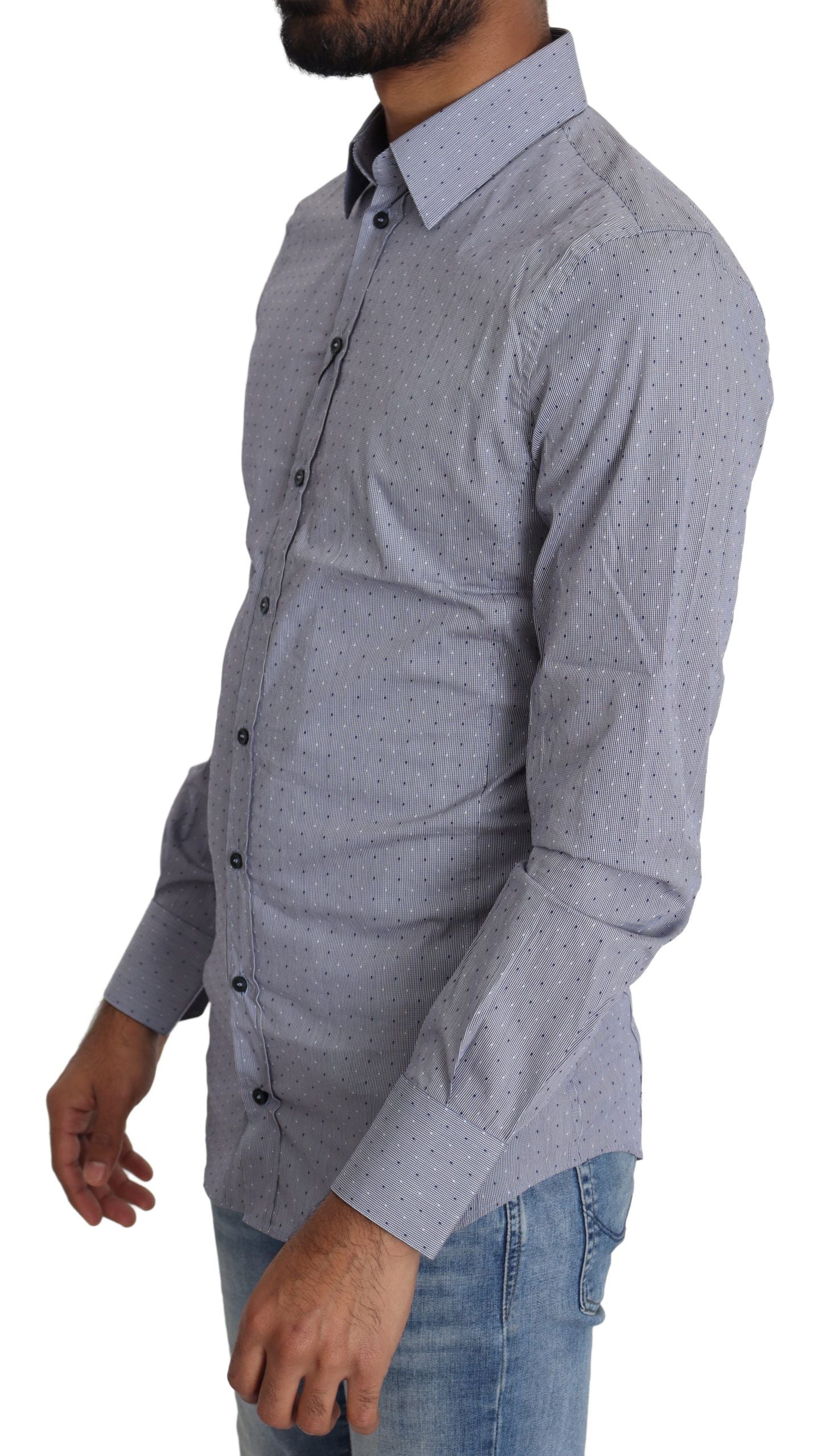 Dolce & Gabbana Grey Dress Shirt for Men side view