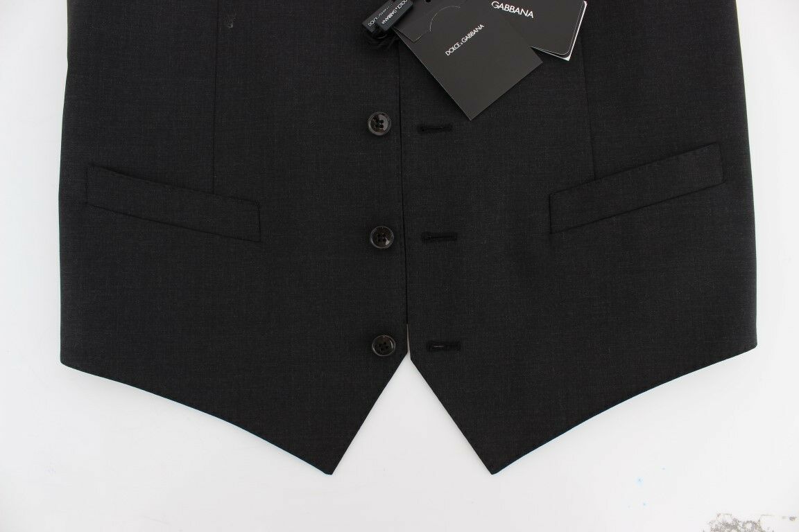 Dolce & Gabbana Grey Waistcoats for Men side view