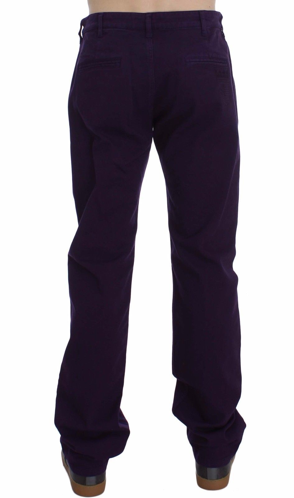 Pantalon ajusté GF Ferre en coton stretch violet