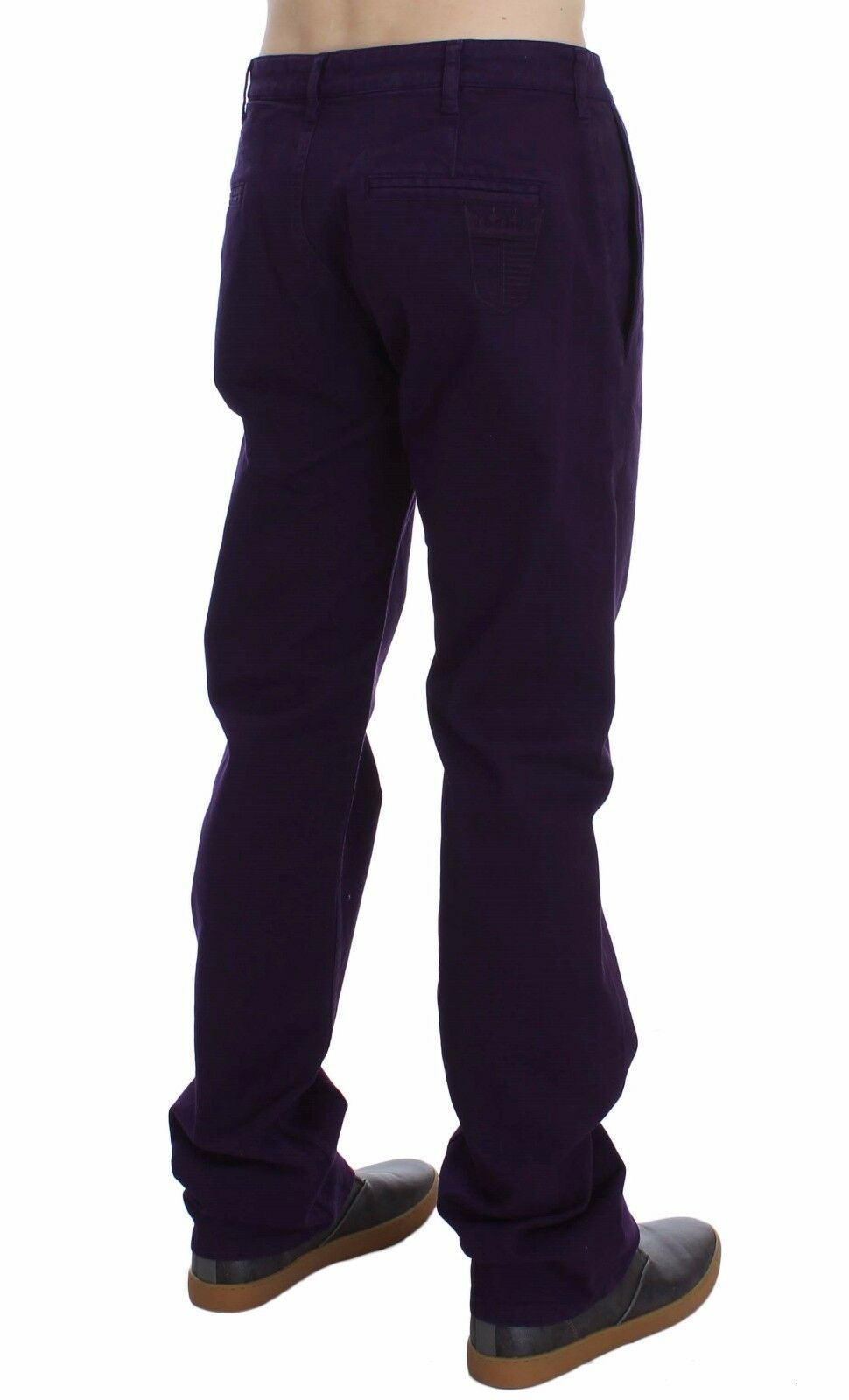 Pantalon ajusté GF Ferre en coton stretch violet