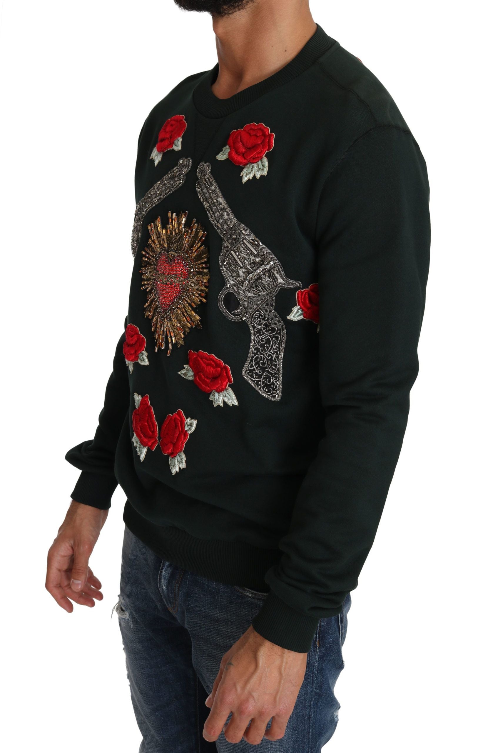 Dolce & Gabbana Green Sweatshirt for Men side view