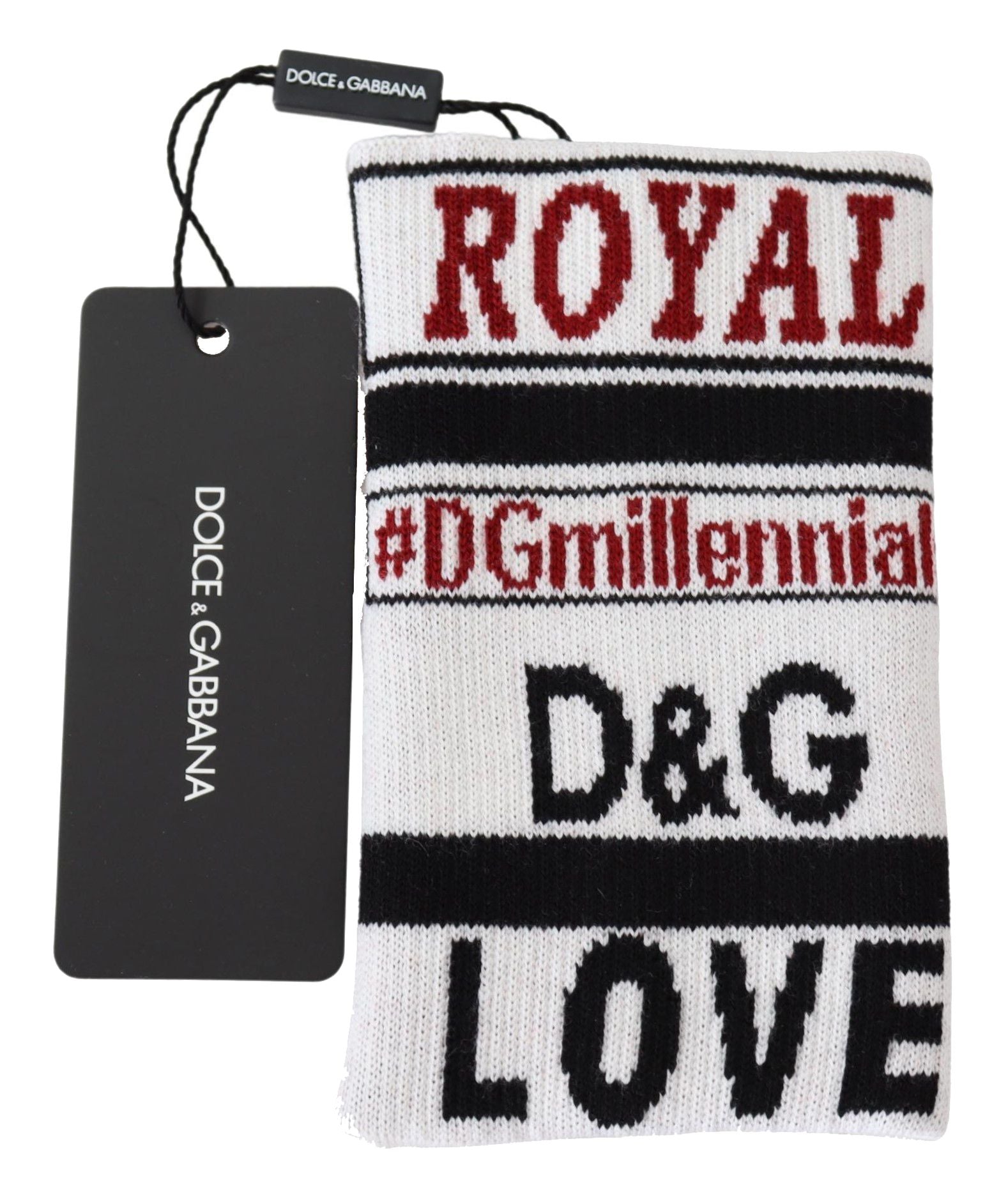 Dolce &amp; Gabbana – Mehrfarbiges D&amp;G Love-Armband aus Wollstrick