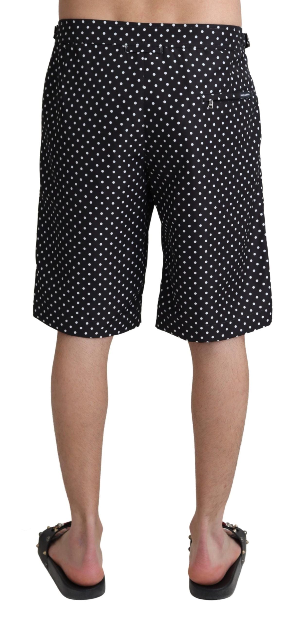 Short de bain Dolce & Gabbana motif pois noir