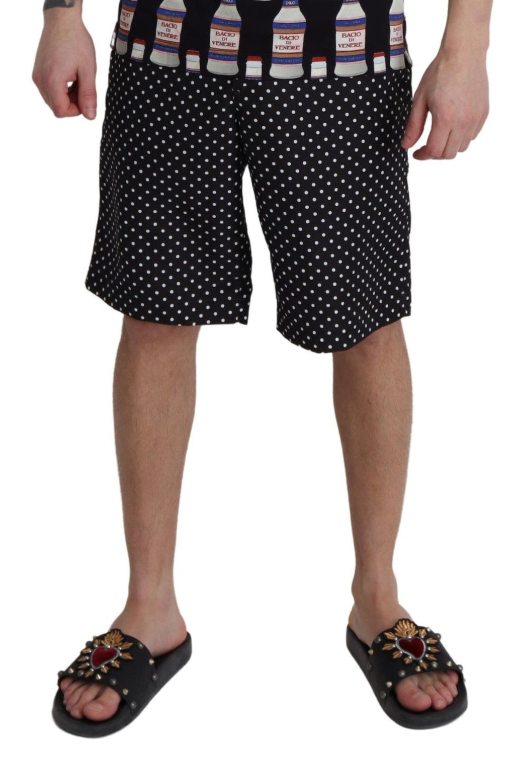 Short de bain Dolce & Gabbana motif pois noir