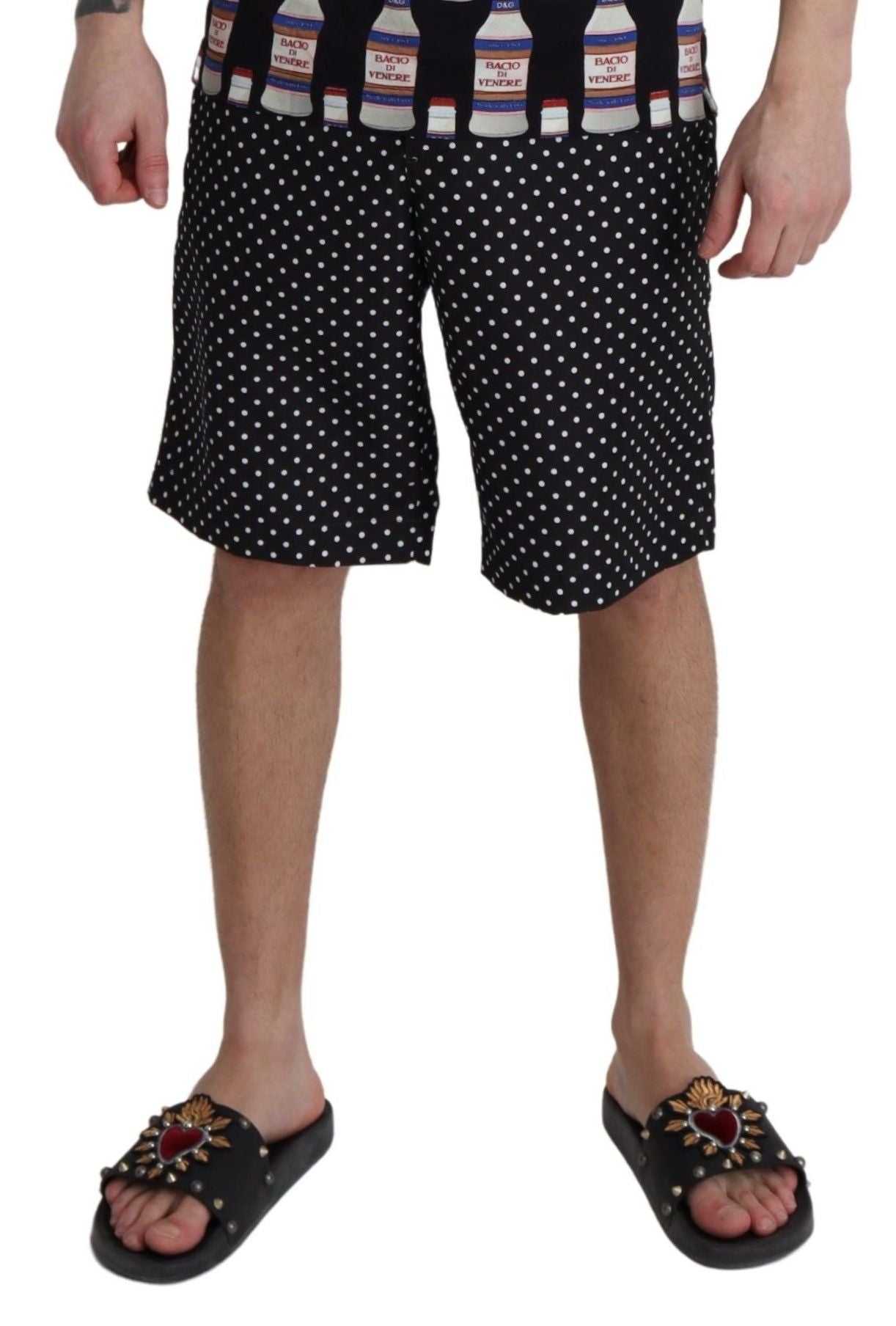 Short de bain Dolce & Gabbana motif pois noir