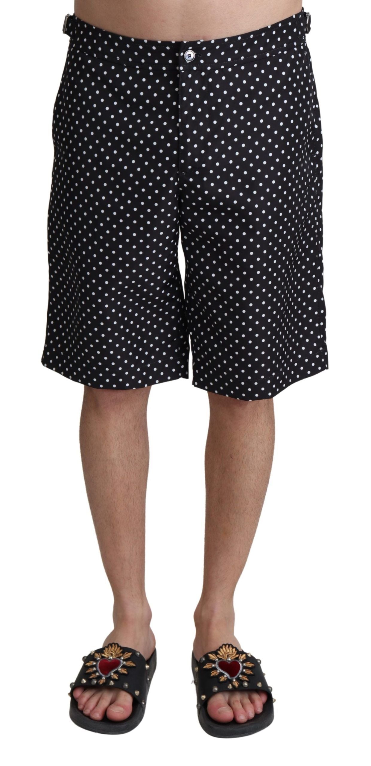 Short de bain Dolce & Gabbana motif pois noir