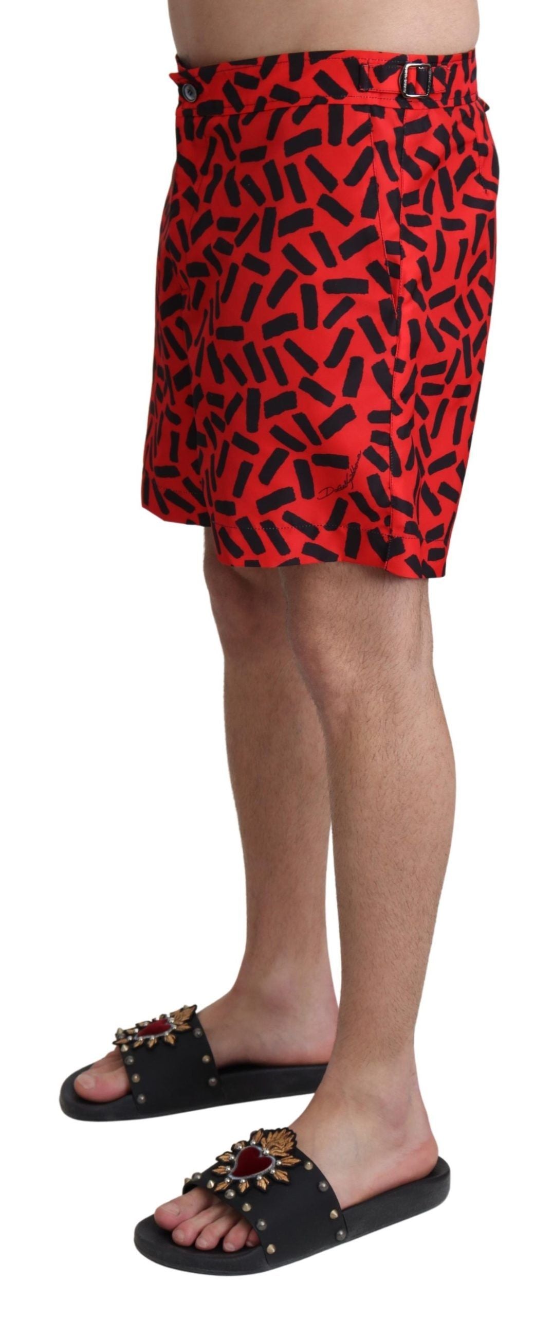 Dolce & Gabbana Red Swim Shorts for Men alternate view